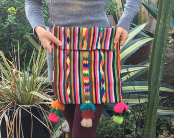 Rainbow Andean Alpaca Bag