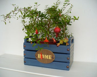 Wooden crates, wooden storage boxes , Home Decor, Kitchen decor, Ornamental flowerpot small wooden crates