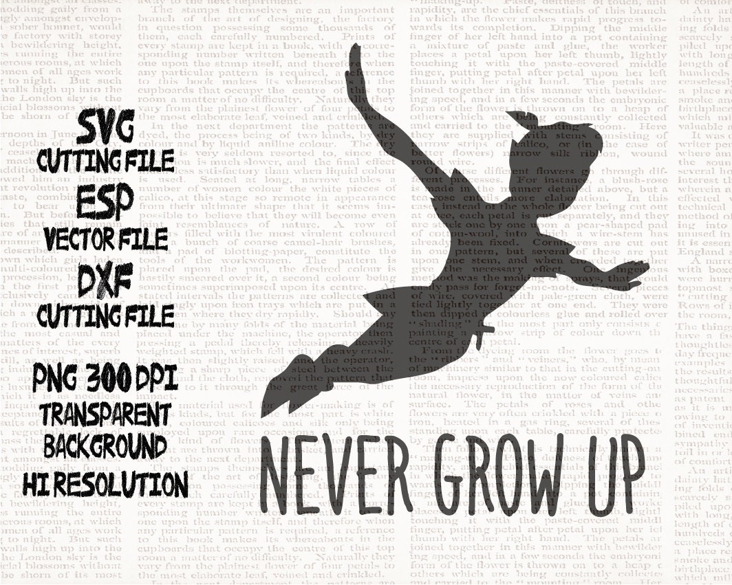 Download Never grow up quote SVG Clipart - Cut files - Svg Dxf Eps ...