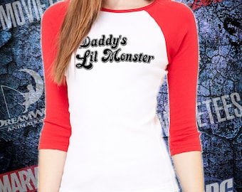 Daddy's Lil Monster - Harley Quinn - Suicidé Squad - 3/4 Sleeve