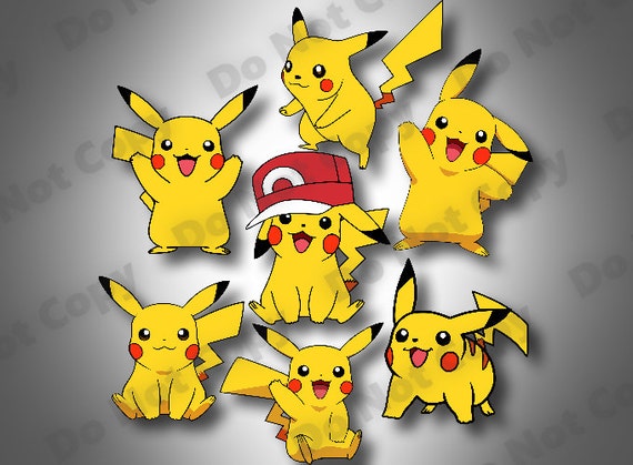 Download Pikachu SVG 7-Pack Ready to Cut Layered Colors Files svg dxf