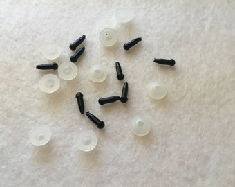 Black Safety Eyes 3mm 5 pair, Craft Safety Eyes, Small Doll Eyes, Tiny Craft Eyes, Eyes for Felting, Toy Eyes, Doll Parts, Toy Parts,