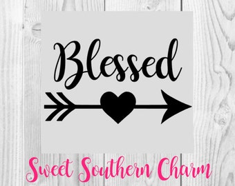 Blessed SVG File - SVG Files - SVG File - Blessed - Arrow svg file - heart svg file - blessed cutting file - arrow cutting file - heart file