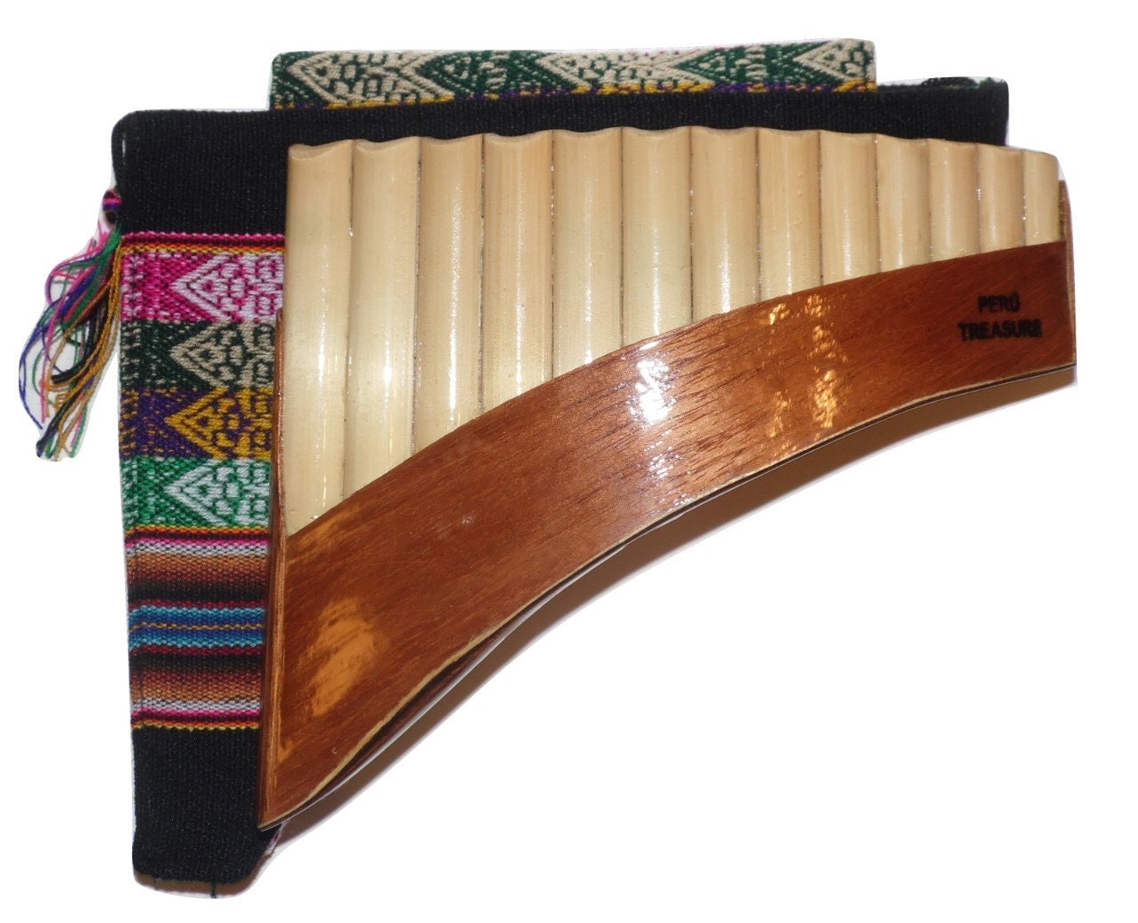 Beginners 13 Pipes Curved Peruvian Pan Flute Antara Case