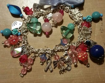 Chunky charm bracelet-charms-dangle **PLEASE READ DESCRIPTION**