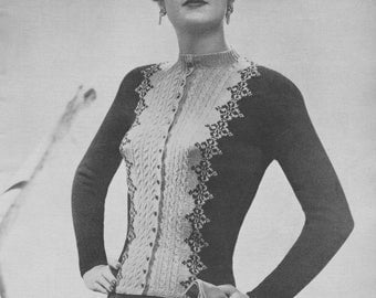 1940s Classic Fair Isle Cardigan