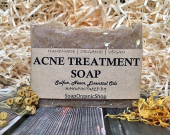 Acne Treatment Soap with herb Essential Oil soap Facial soap Soap with tea tree Handmade soap Teen soap All natural Soap Bar Acne Soap