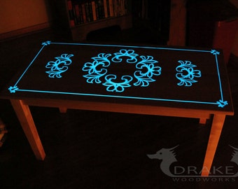glow in the dark resin table