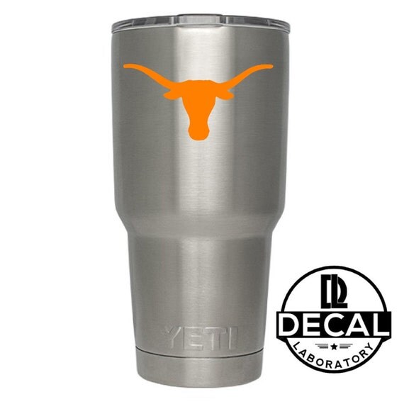 Yeti Decal Sticker - Texas Longhorns Decal Sticker For Yeti RTIC Rambler Tumbler Coldster Beer Mug