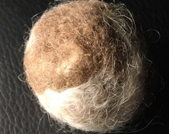 Set of 3 Marble Latte Wool Needle Felted Catnip Filled Cat Toy Balls