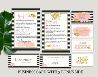 Lipsense Business Cards, Custom Business Cards, LipSense Application Card, Lipsense Tips and Tricks, Lipsense Bundle, LipSense Senegence