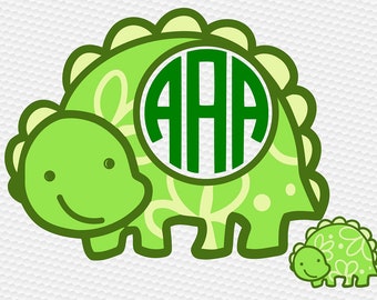 Dinosaur Monogram SVG Clipart Cut Files Silhouette Cameo Svg for Cricut and Vinyl File cutting Digital cuts file DXF Png Pdf Eps vector