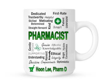 Custom Pharmacist Gift // Coffee Mug // Personalized Pharmacist mug // Gift for Pharmacist // Custom Coffee mug gift