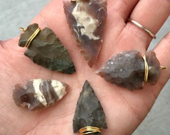 Jasper Arrowhead Pendant / small pendant
