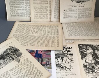 Ephemera Vintage Scrap-booking/Craft Papers/ Pages/Images 1936 The Schoolgirl's Own Annual. Over 60 pages.