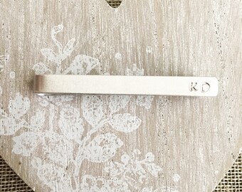 Personalised Tie Clip - Tie Bar - Wedding - Skinny Tie Clip- Dad Gift- Gift For Him - Best Man Gift - Groomsman - Initials - Monogram -