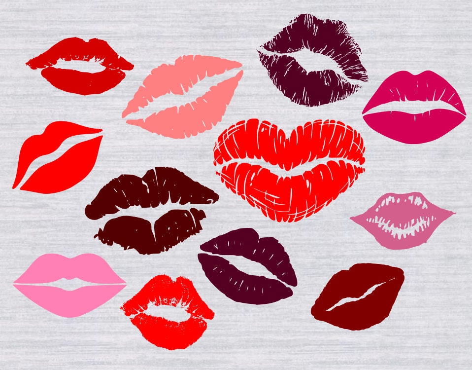 Download Lips SVG bundle, Valentine SVG, Kissing Lips svg, Kiss svg, cut files for silhouette or cricut ...
