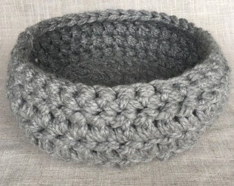 Cosy Cat Bed | Cosy Pet Bed | Cat Basket | Pet Basket | Crochet Cat Bed | Cat Furniture | Light Grey |