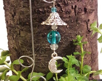 Fairy garden lantern, wind chime. Miniature garden accessory