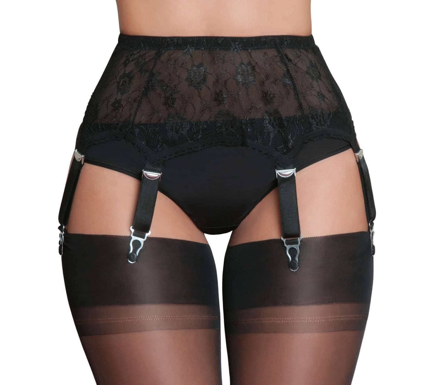 Suspender Belt Garter Belt Six Strap With Metal Clips Super