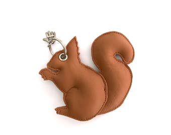 Squirrel leather pendant