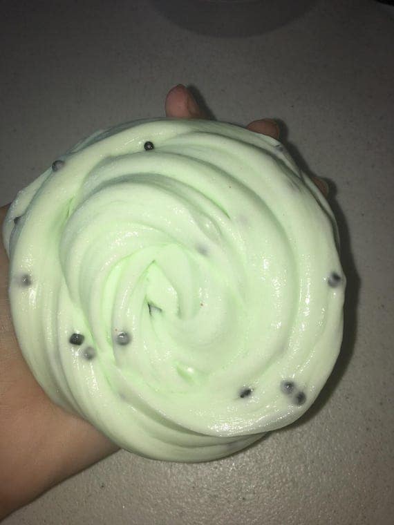 Melted Mint Chocolate Chip Ice Cream Slime 8oz