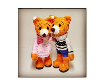 crochet amigurumi pattern fox couple