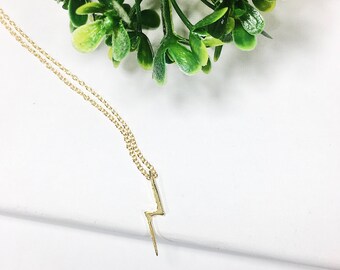 Harry Potter Lightning Bolt Necklace, Harry Potter Necklace, Harry Potter Gifts, Gold Harry Potter Necklace, Harry Potter Pendent Necklace
