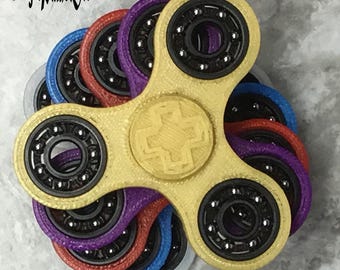 Fidget spinner, Fidget toy, EDC Spinner, Stress Reliever, Anxiety Toy, ADHD Toy, Autism Toy, Fidget Gadget Tri Four Bearingz Deep