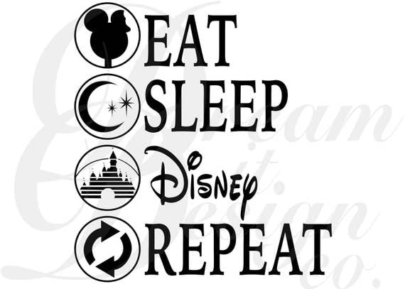 Download Disney Eat Sleep Disney Repeat Design for Silhouette Studio