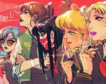 pretty soldier sailor senshi (sailor moon print)