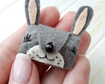 Blythe bag | doll bag | blythe accessories | Blythe clothes | Pullip accessories | Doll handbag | Felt hare bag | Blythe clutch