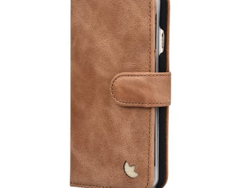 iPhone 6S Plus Case / Wallet. Premium Leather Wallet Case for Apple iPhone by MediaSkins (iPhone 6 Plus / 6S Plus, Tan) (Brown)