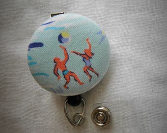 Volleyball badge reel, ID holder