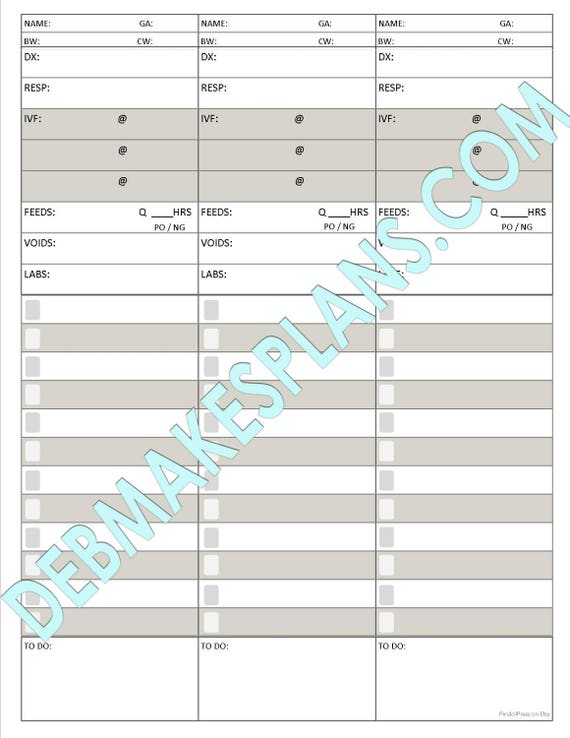 nurse assignment template