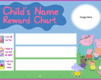 Personalized Child Behavior Reward Chart Farm Printable