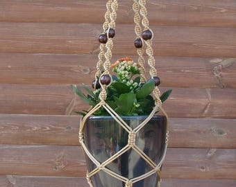 Macrame Plant Hanger 29,52" (75cm) Hanging Planter Woven Plant Hanger Hanging plant House plants