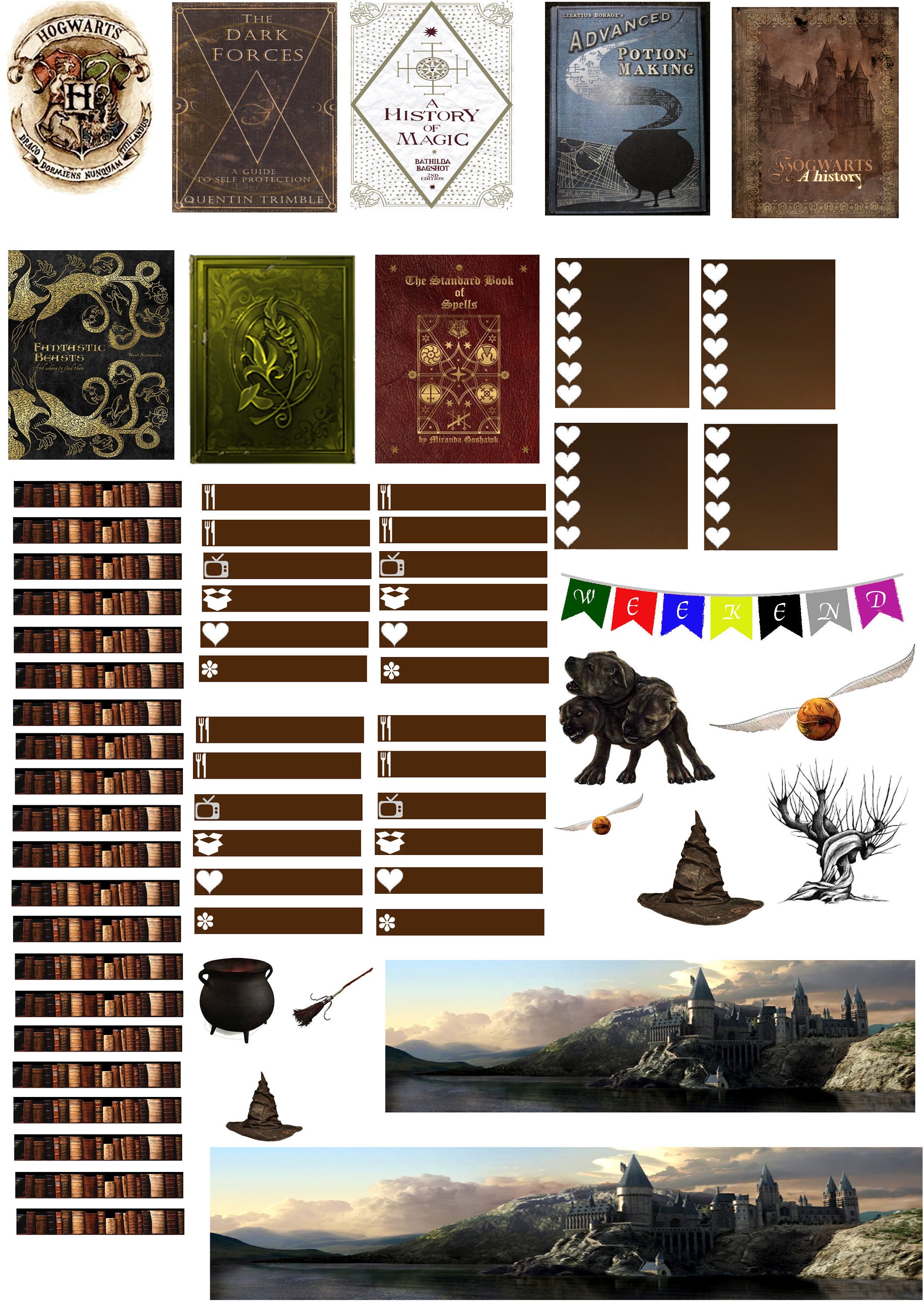 Harry Potter planner stickers PRINTABLE