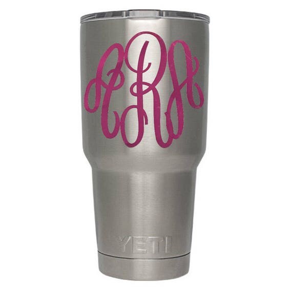 Items Similar To Personalized Monogram Decal For Yeti Cup - Yeti Decal ...