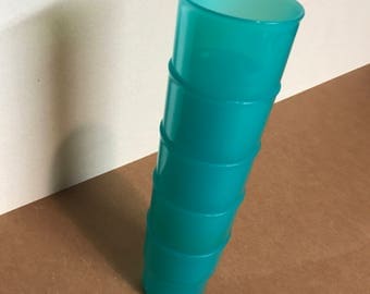 Small, Aqua Blue Tupperware Tumblers