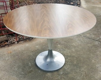 Mid Century Modern Round Tulip Style Dining Kitchen Table