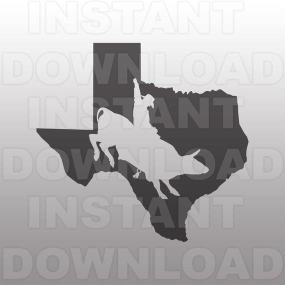 Download Texas Western Rodeo Bull Rider Bull Riding SVG File ...
