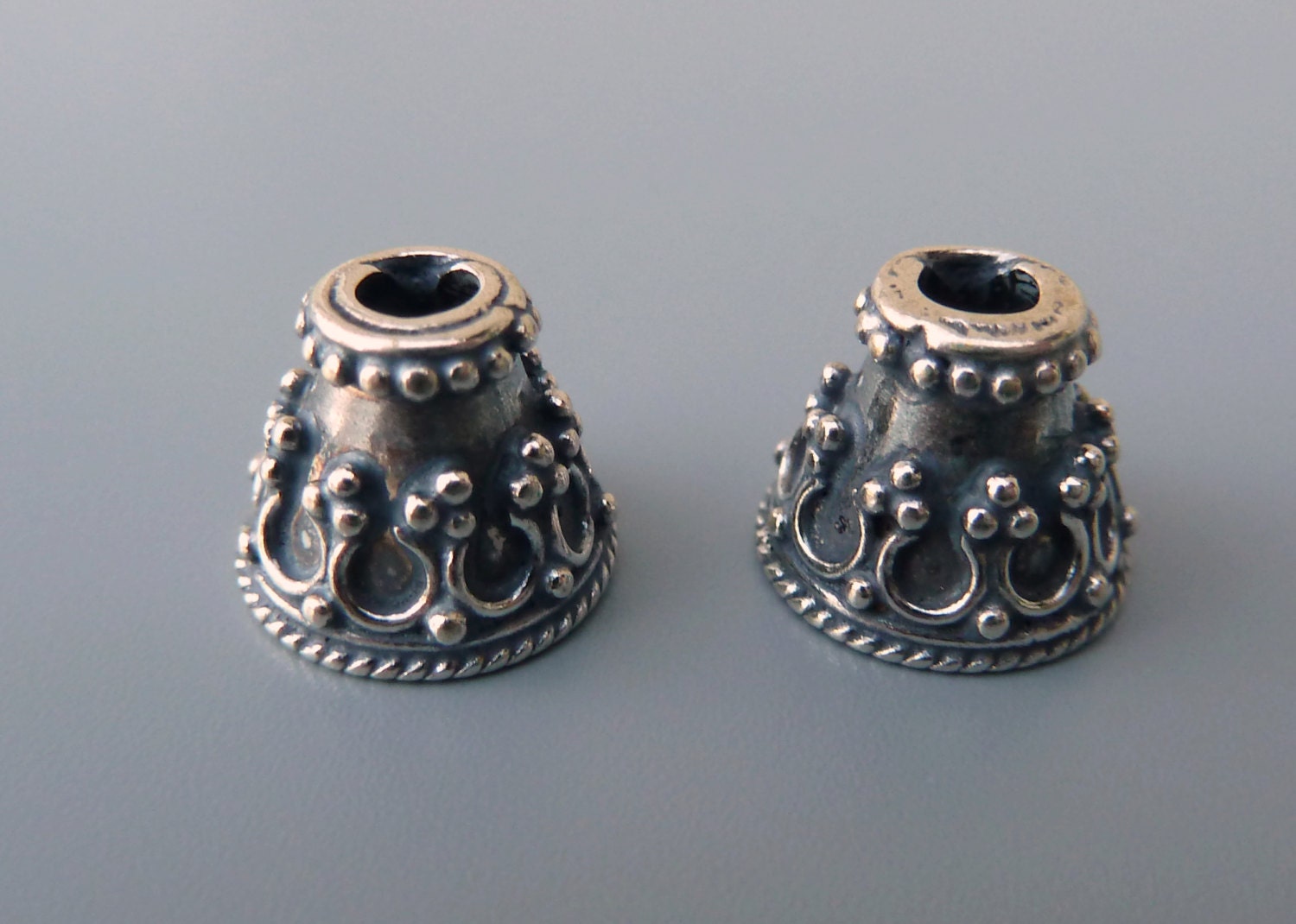 Sterling Silver Bead Caps, Bali Bead Caps, Ornate Bead Caps, Silver