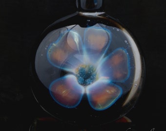 20 Amber Purple Borosilicate Flower Implosion