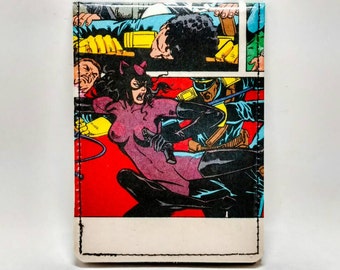 Sewn Duct Tape Comic Book Wallet - Catwoman Design 3