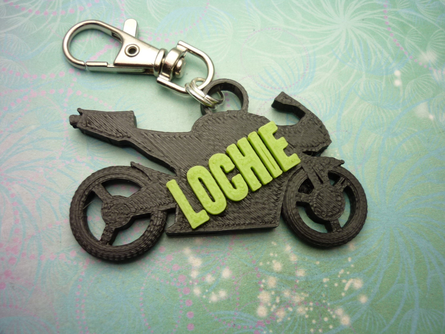 3D Printed Motorbike Key Chain School Bag Identity Tag