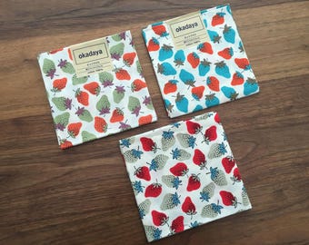 SET of 3 Pieces Japanese Import Cotton Fabric - 19 Inch x 13 Inch ( 50 cm x 35 cm) EACH