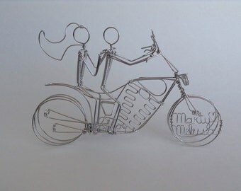 Harley Davidson Motorcycle Wedding Cake Topper