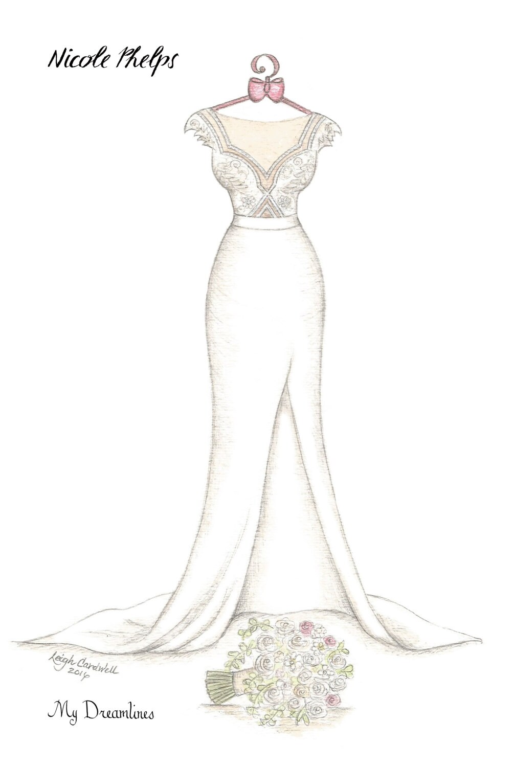 wedding dress croquis