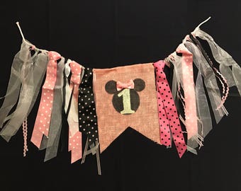 Minnie Mouse Highchair Banner